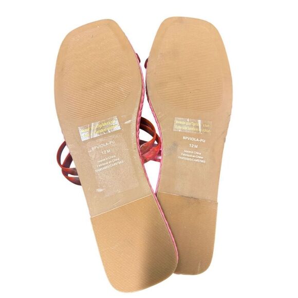 Nordstrom BP Viola Barbie Pink Braided Flat Slide Sandals Size 12 - Picture 2 of 8